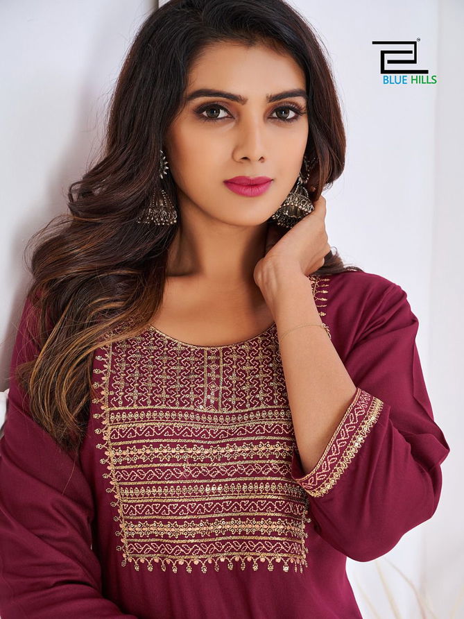 Blue Hills College Girl 1 Embroidery Wholesale Kurti Collection
